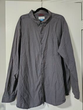 Columbia Big & Tall 4X Men’s Long Sleeve Plaid Button Up Shirt